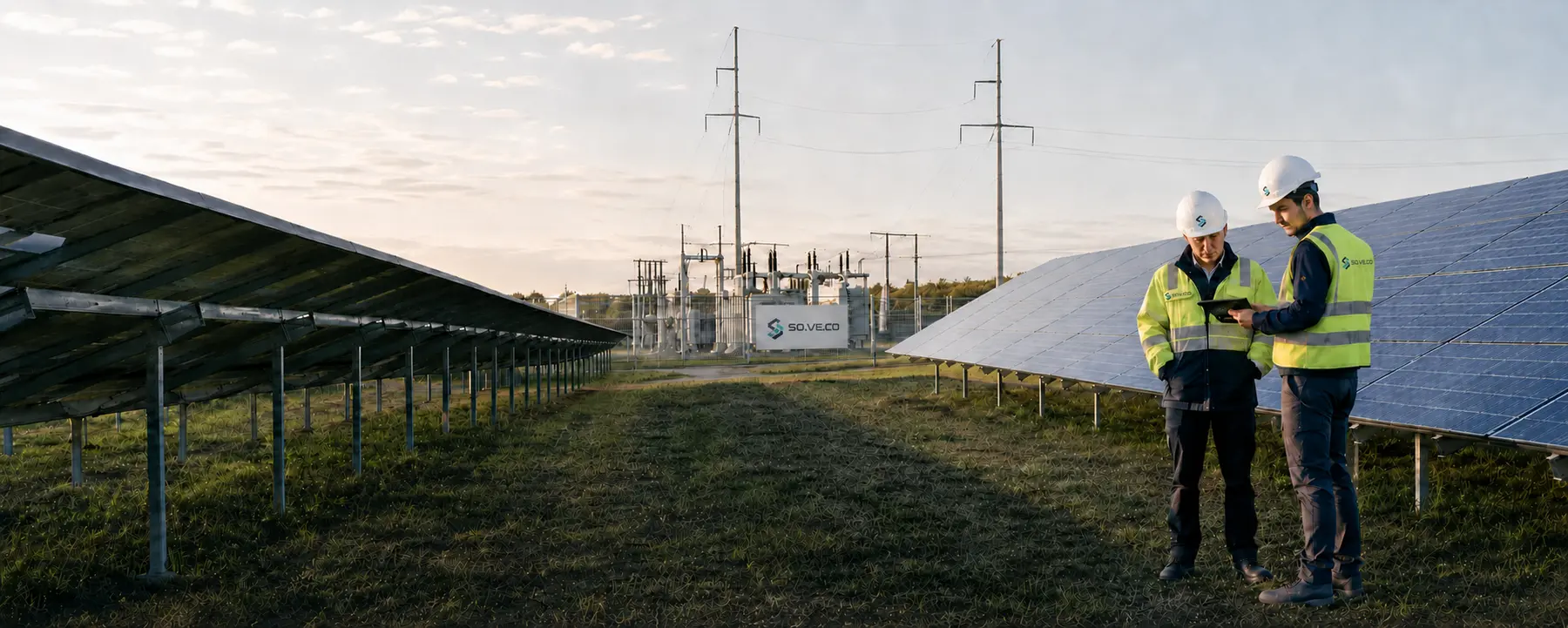 Parc fotovoltaic și infrastructură pentru producerea energiei