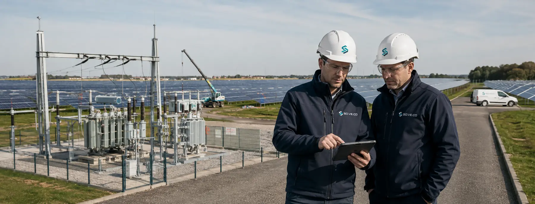 Instalație fotovoltaică integrată într-o zonă agricolă